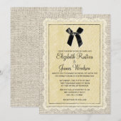 Invitations de mariage pour les Noirs et l'Or (Devant / Derrière)