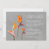 Invitations de mariage pour les oiseaux de paradis (Devant)