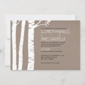Invitations de mariage pour les oiseaux rustiques (Devant)