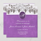 Invitations de mariage pour les raisins de raisins (Devant / Derrière)