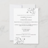 Invitations de mariage pour les vignes élégantes (Devant)