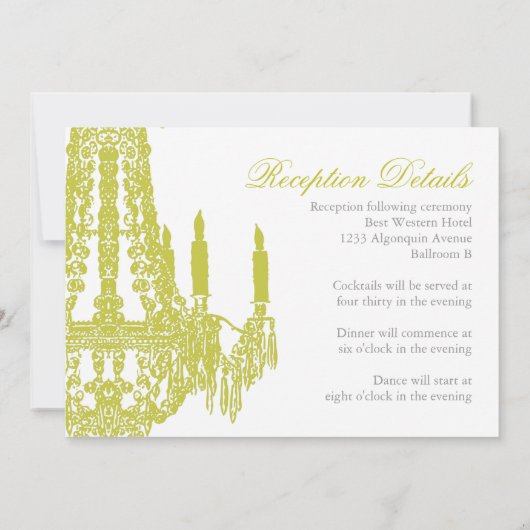 Invitations de mariage pour lustre classique (Dos)