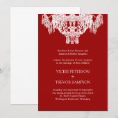 Invitations de mariage pour lustre classique (Devant / Derrière)