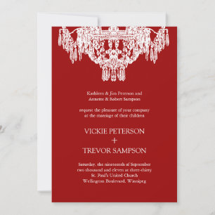 Invitations de mariage pour lustre classique