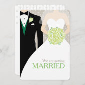 Invitations de mariage pour mariée et mariée (Devant / Derrière)