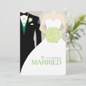 Invitations de mariage pour mariée et mariée (Debout devant)