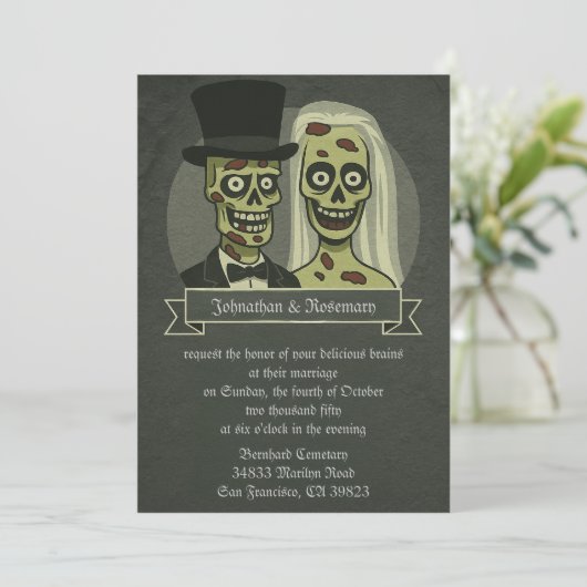 Invitations de mariage pour mariée et mariée de zo (Debout devant)