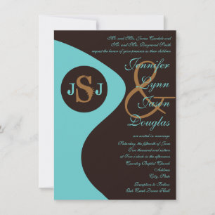 Invitations de mariage pour monogrammes de pays Br