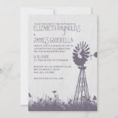 Invitations de mariage pour moulin à vent (Devant)