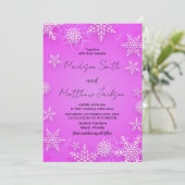 Invitations de mariage pour neiges rose pâle (Debout devant)