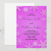Invitations de mariage pour neiges rose pâle (Devant / Derrière)