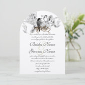 Invitations de mariage pour oiseaux vintages (Debout devant)