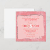 Invitations de mariage pour peinture blanche rose (Devant / Derrière)