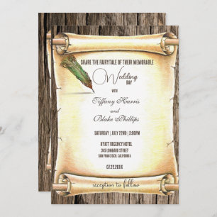 Invitations de mariage pour stylo à rouleaux et pl