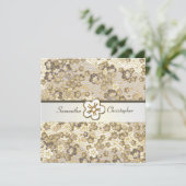 Invitations de mariage pour Tan Sakura Chirimen (Debout devant)