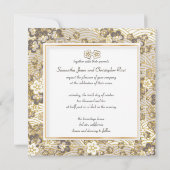 Invitations de mariage pour Tan Sakura Chirimen (Dos)