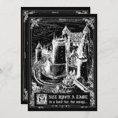 Invitations de mariage pour un livre de contes fée (Devant / Derrière)