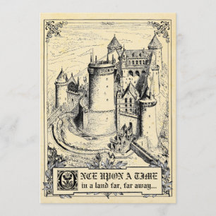 Invitations de mariage pour un livre de contes fée