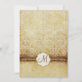 Invitations de mariage pour un monogramme de dente (Devant)