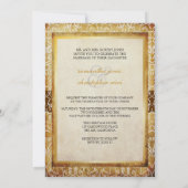 Invitations de mariage pour un monogramme de dente (Dos)
