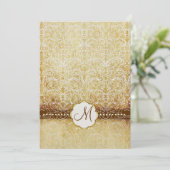 Invitations de mariage pour un monogramme de dente (Debout devant)