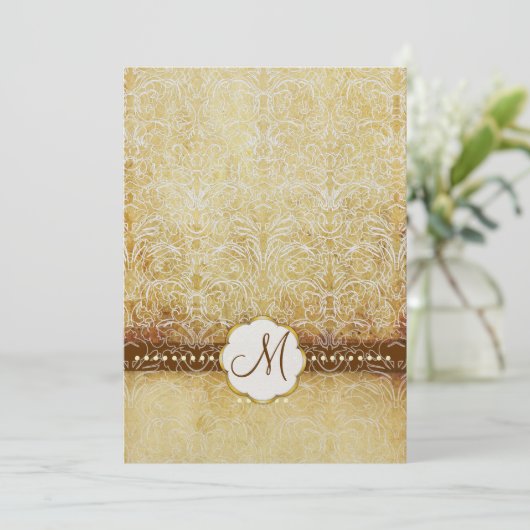 Invitations de mariage pour un monogramme de dente (Debout devant)
