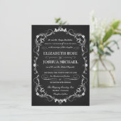 Invitations de mariage pour une typographie sophis (Debout devant)