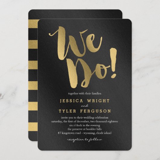Invitations de mariage prometteuses (Devant / Derrière)