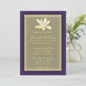 Invitations De Mariage Purple Et Gold (Debout devant)
