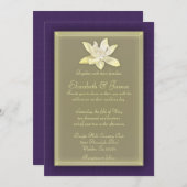 Invitations De Mariage Purple Et Gold (Devant / Derrière)