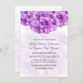 Invitations de mariage Purple hydrangea (Devant / Derrière)