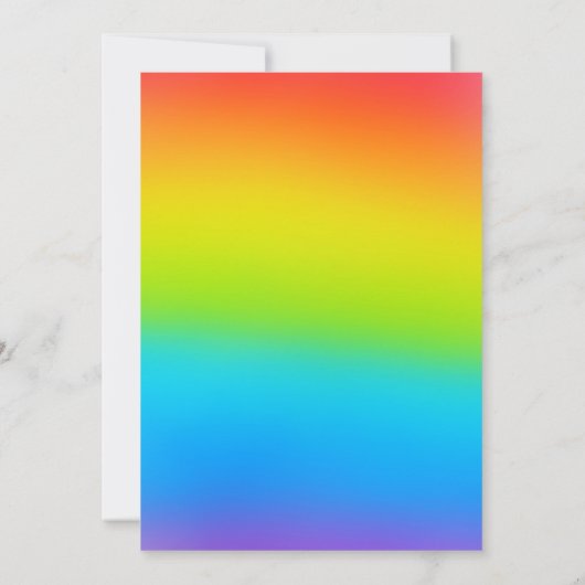 Invitations de mariage Rainbow personnalisables (Dos)