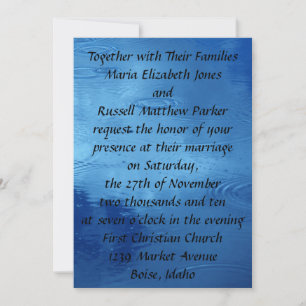 Invitations de mariage Raindrops