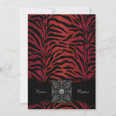 Invitations de mariage Red & Black Zebra (Devant)