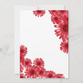 Invitations de mariage Red Gerber Daisy (Dos)