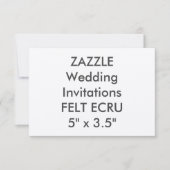 Invitations de mariage REFELT ECRU 110lb 5 pouces  (Devant)