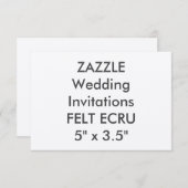 Invitations de mariage REFELT ECRU 110lb 5 pouces (Devant / Derrière)