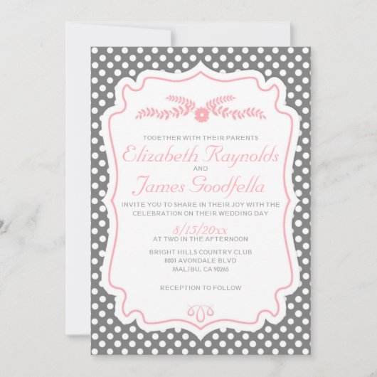 Invitations de mariage rétro (Devant)