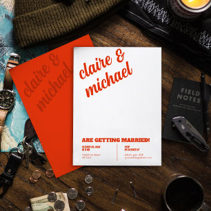 Invitations De Mariage Rétro Chic Minimal