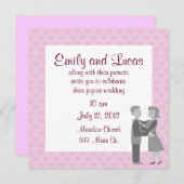 Invitations de mariage rétro classique (Devant / Derrière)