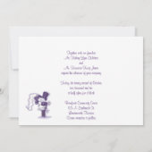 Invitations de mariage rétro-cursives (Dos)