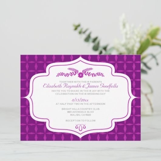 Invitations de mariage rétro d'automne (Debout devant)