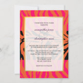 Invitations de mariage Retro/Monogramme/Zebra (Dos)