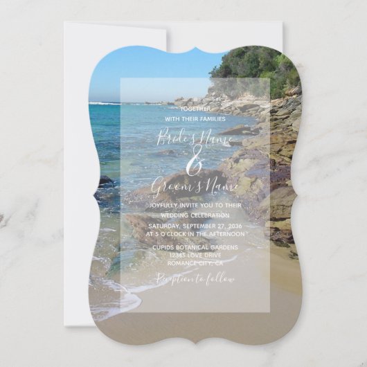 Invitations de mariage Rocky Beach (Devant)
