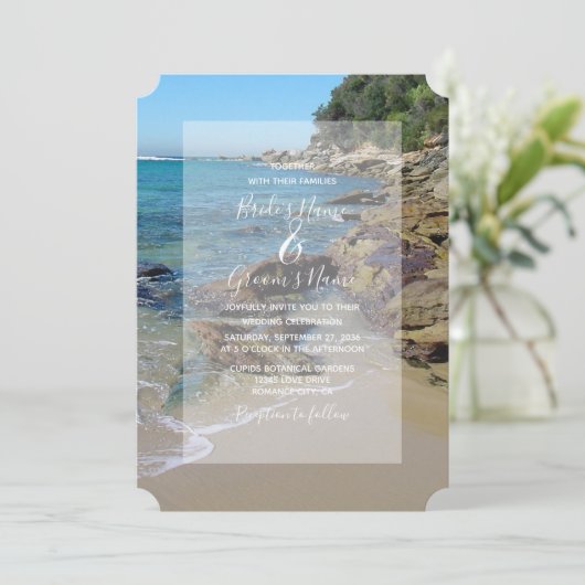 Invitations de mariage Rocky Beach (Debout devant)