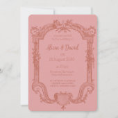 Invitations de mariage Rococo vintage (Devant)