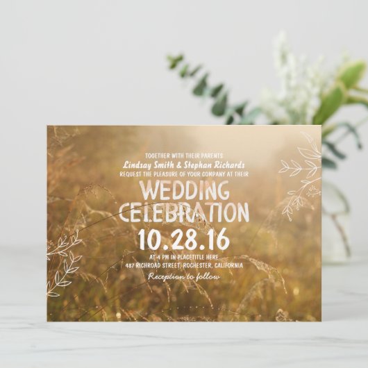 invitations de mariage romantique (Debout devant)