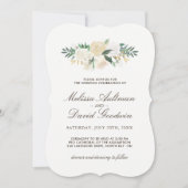 Invitations de mariage romantique en bois (Devant)