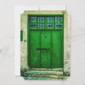 Invitations de mariage romantique verte (Dos)