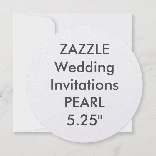 Invitations de mariage ronde PEARL 110lb 5,25 pouc (Devant)